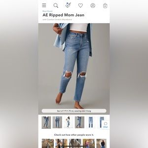 Brand new! Comfort Stretch waist ripped mom jeans